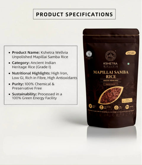 Mapillai Samba Rice | Unpolished Ancient Indian Rice