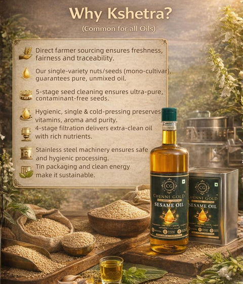 Chenni Gold - Cold Pressed Sesame Oil / Gingelly Oil