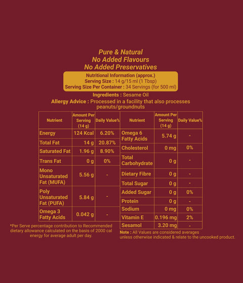 Extra Virgin Sesame Oil