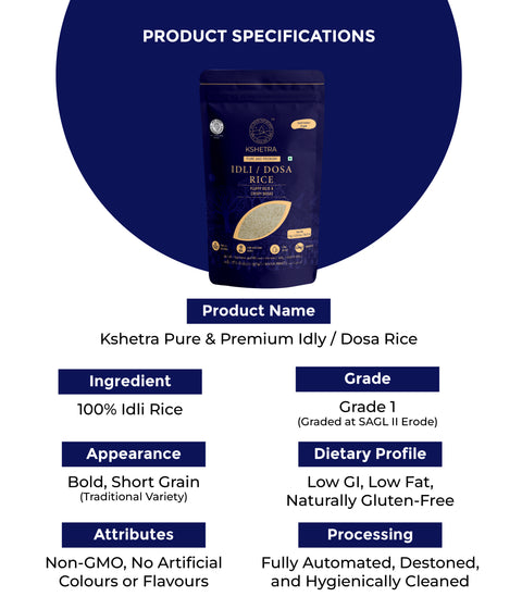 Idly / Dosa Rice - Pure & Premium