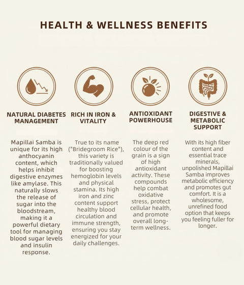 Mapillai Samba Rice | Unpolished Ancient Indian Rice