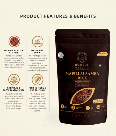 Mapillai Samba Rice | Unpolished Ancient Indian Rice