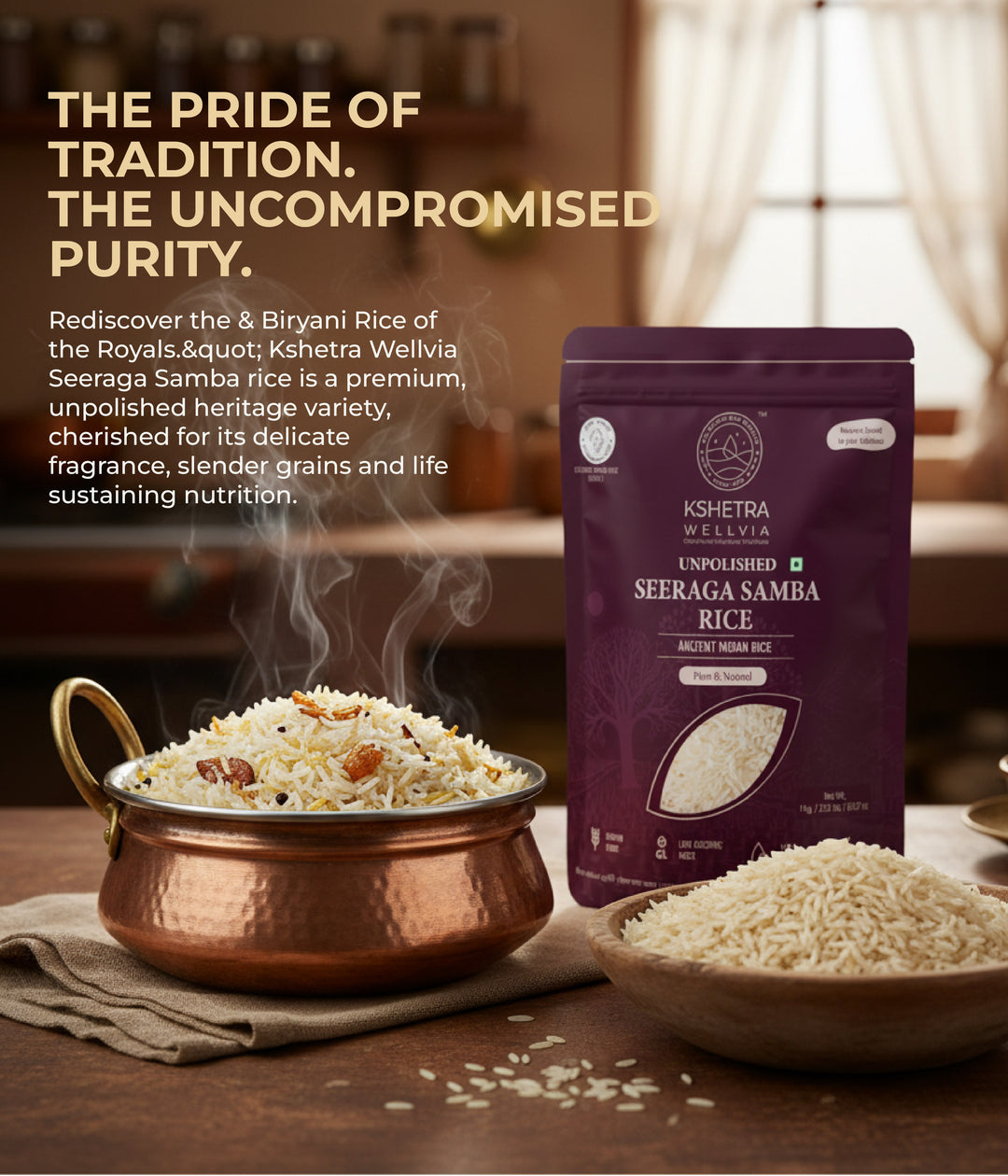 Seeraga Samba Rice | Unpolished Ancient Indian Rice – Kshetra Oil ...