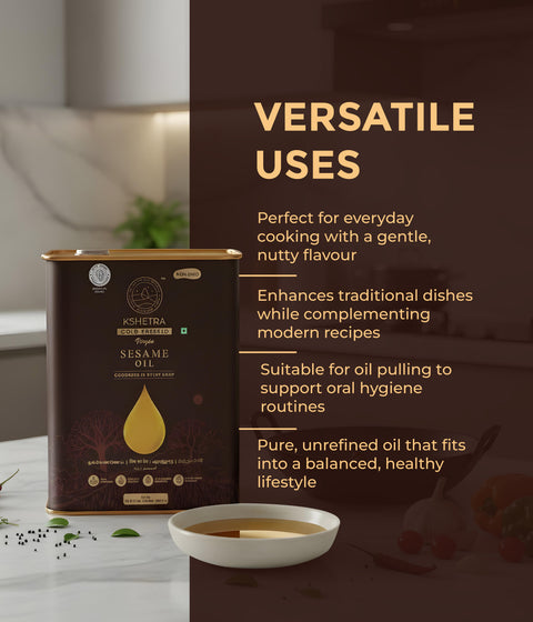 Sesame Oil - Cold-pressed virgin oil