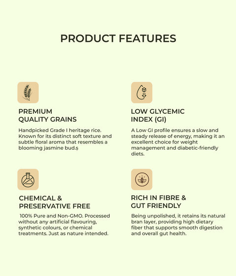 Thooyamalli Rice - Unpolished Ancient Indian Rice